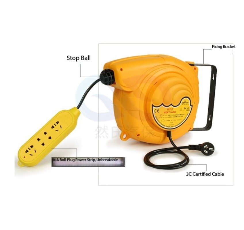 GDT150 Automatic Retractable Electric Drum Cord Reel Charging Extension Cord
