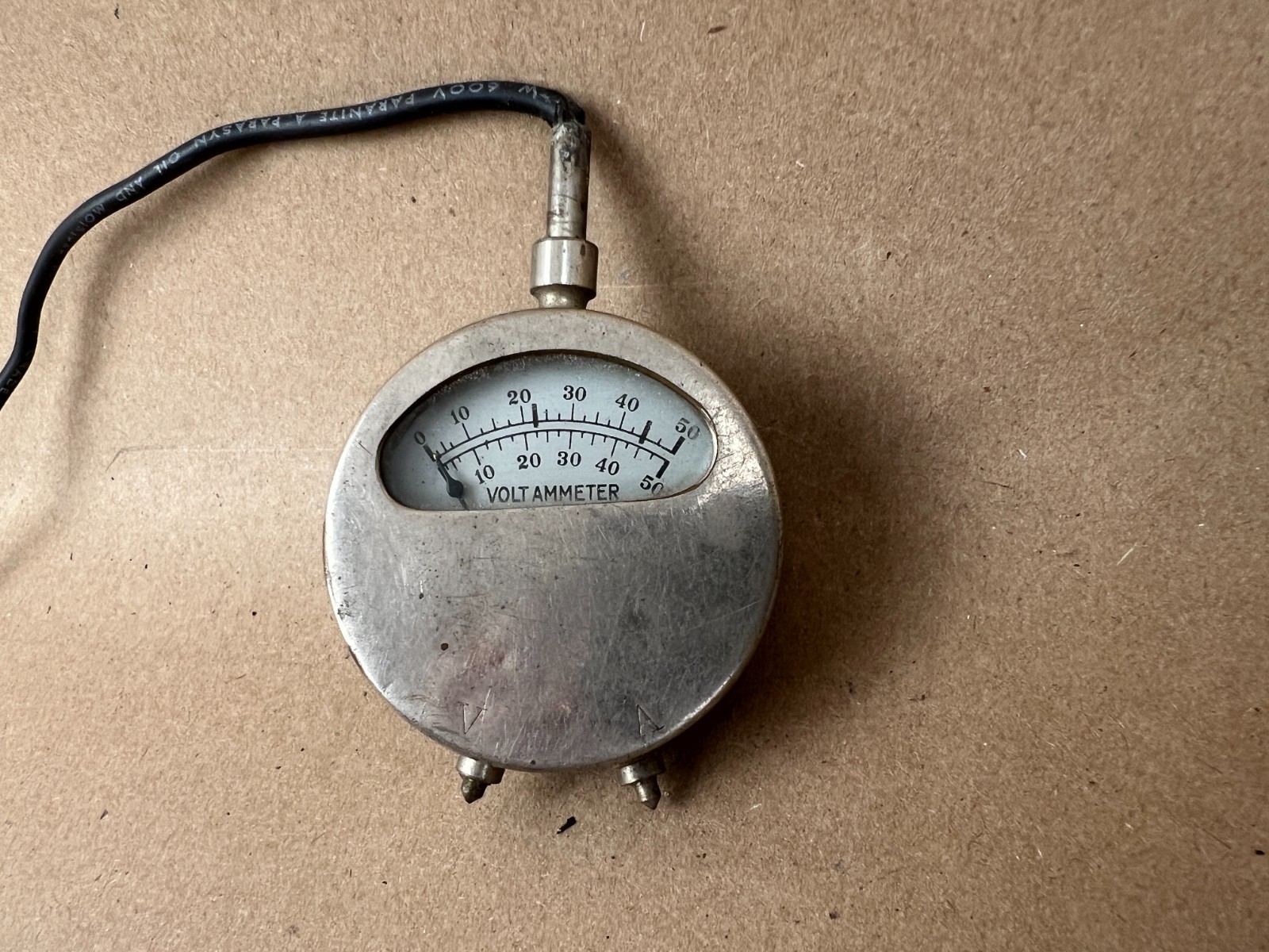 Vintage pocket volt ammeter, unbranded