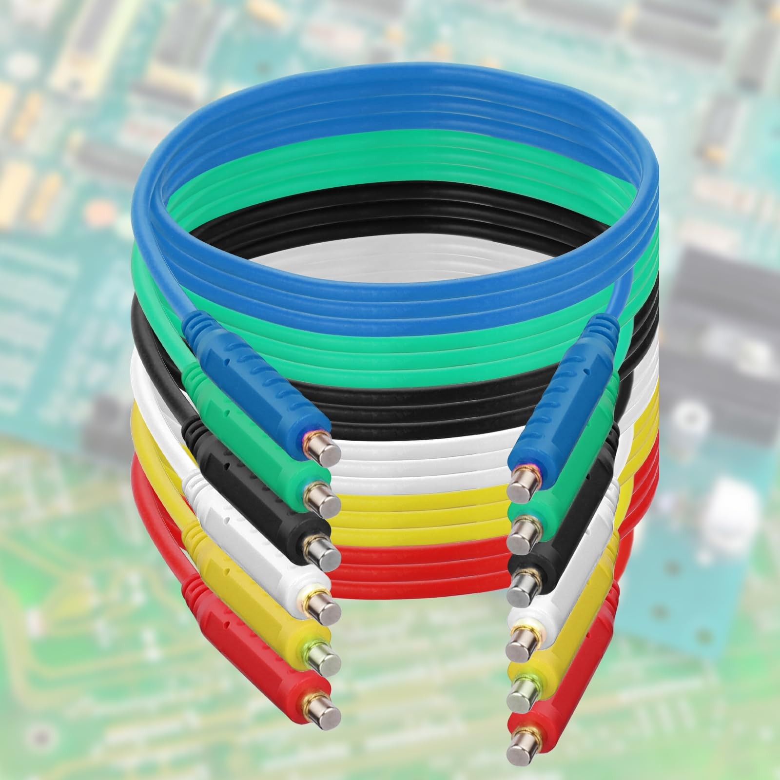 Sumnacon 6 Pcs Magnetic Jumper 39.4 inches, Red Black Yellow Green Blue White