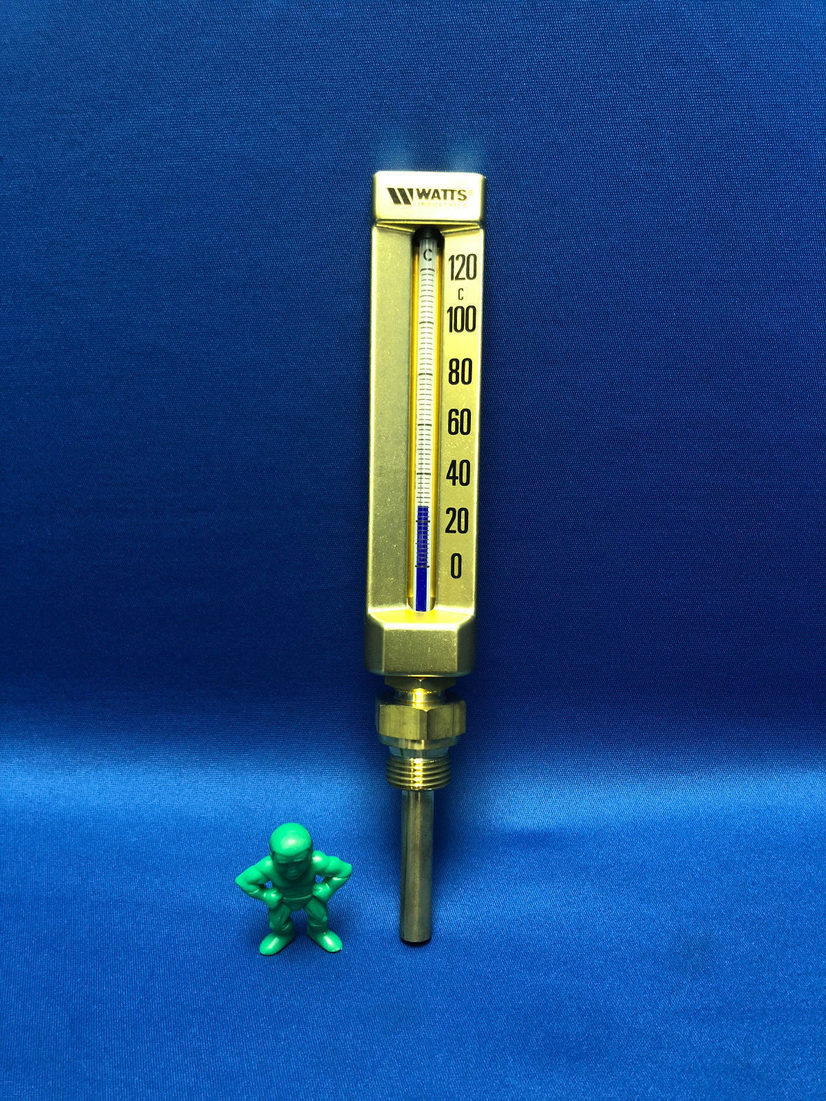 WATTS Industrial Thermometer 0-120°C/ 63mm stem/ 1/2″ connection