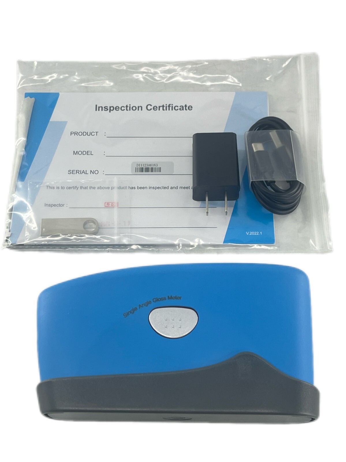 60 Degree Glossmeter Gloss Meter with 0-1000GU Data Storage 100 Standard Samples