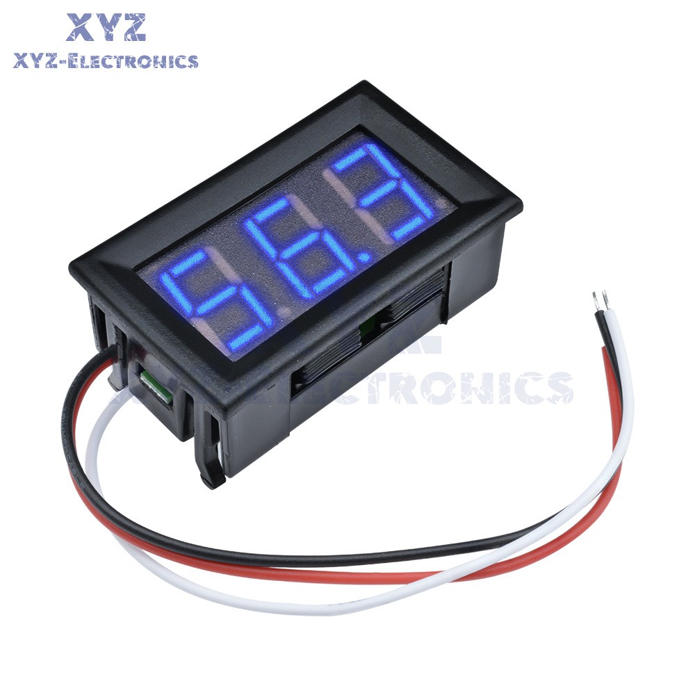 0.56 inch LED Display DC0V-100V Panel Meter Digital Voltmeter Three Wires 5Color