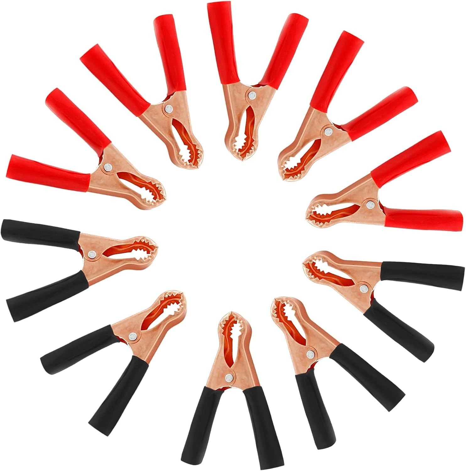 10Pcs 50A Insulated Alligator Clips Electrical Heavy Duty Alligator Clamps