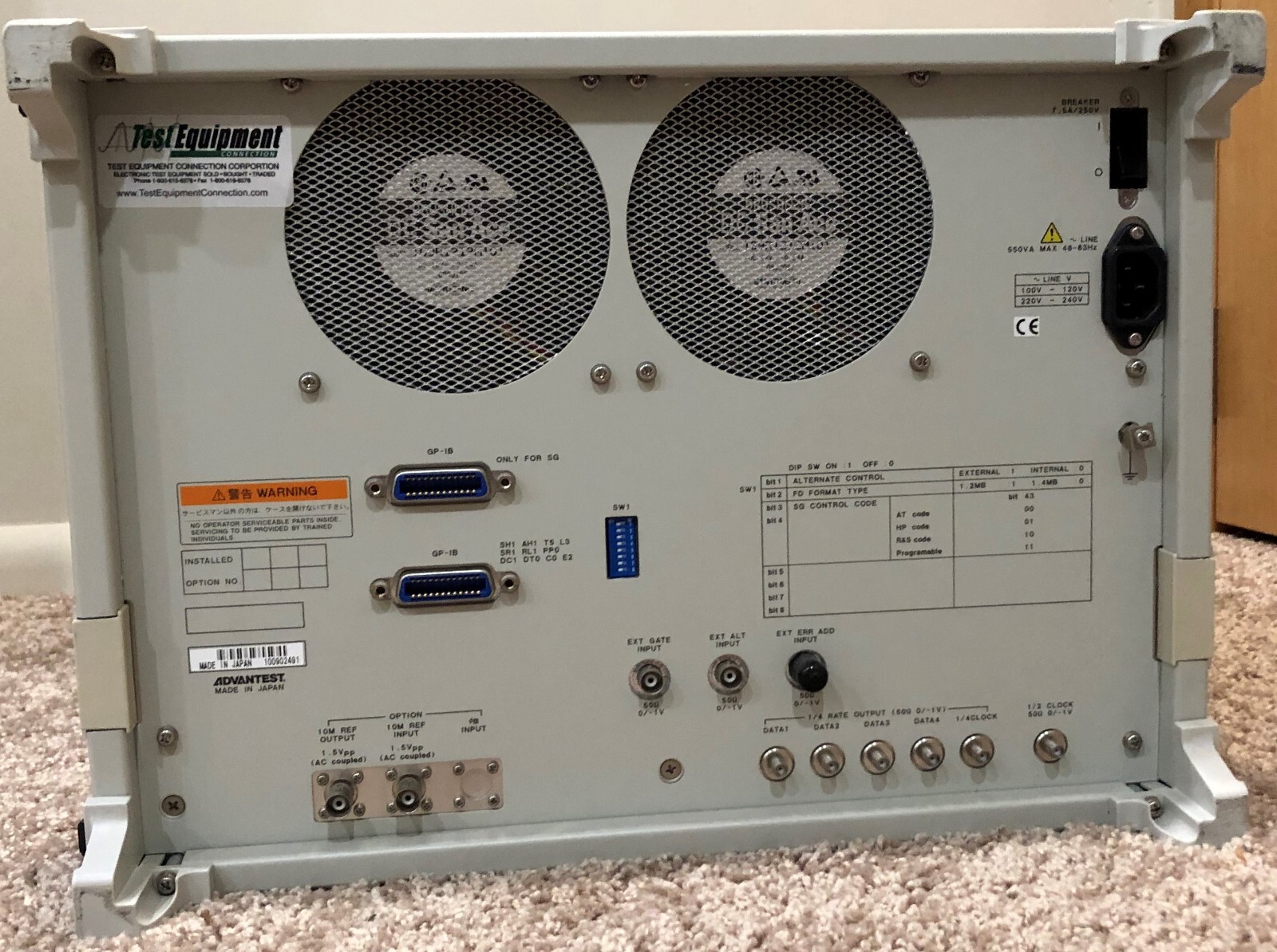 Advantest D3186 Pulse Pattern Generator 12 Gb/s Works Perfectly
