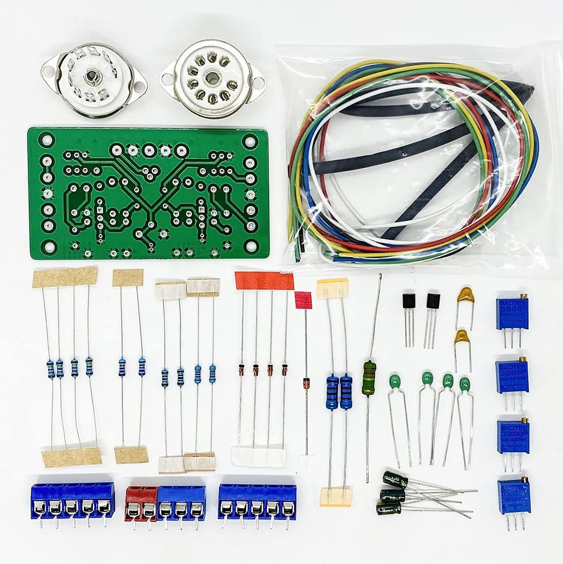 1Set Dual Way Magic Eye 6E2 Tube Audio Level Indicator Module VU Meter Music Spe