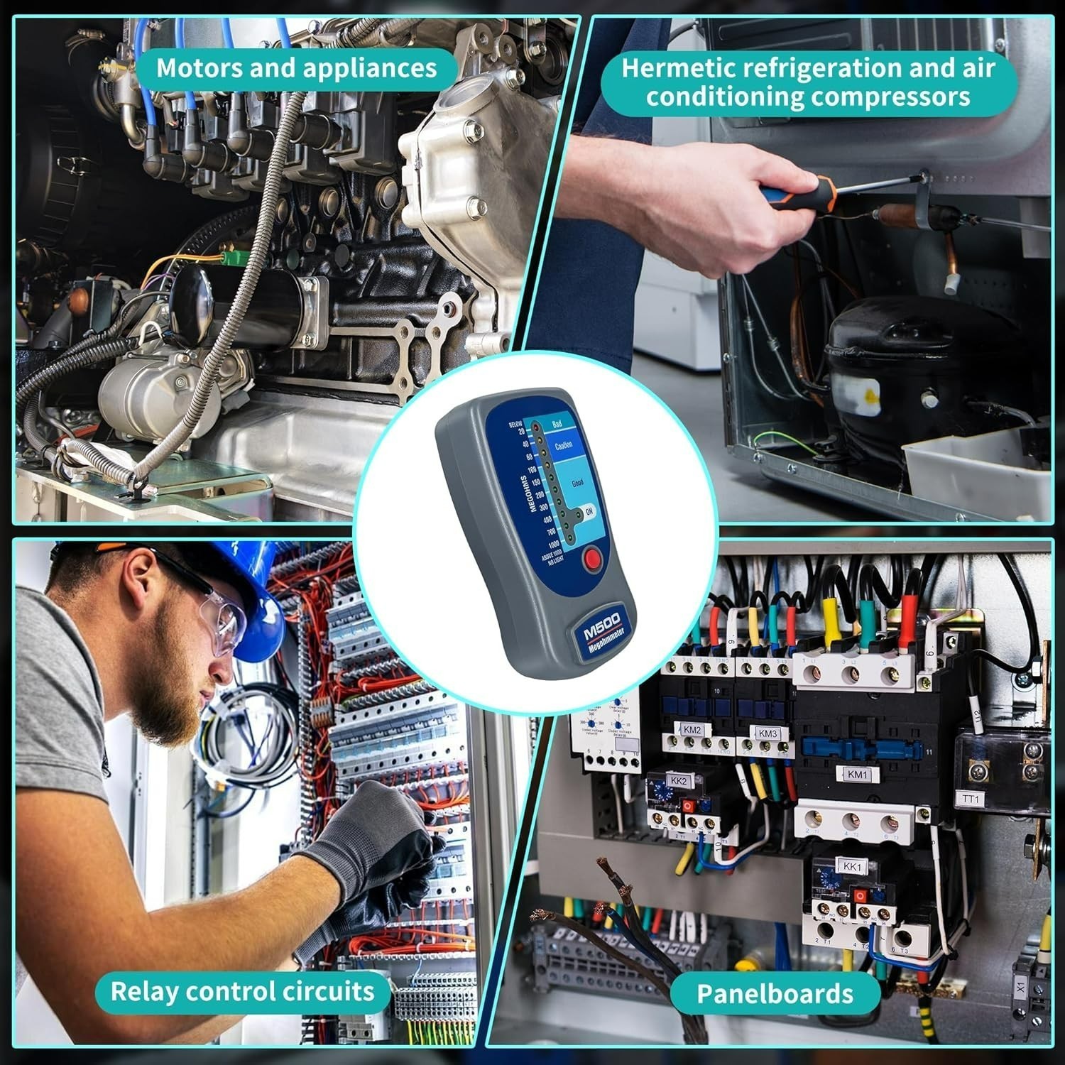 M500 Insulation Resistance Tester Megohmmeter for Quick Fault Detection