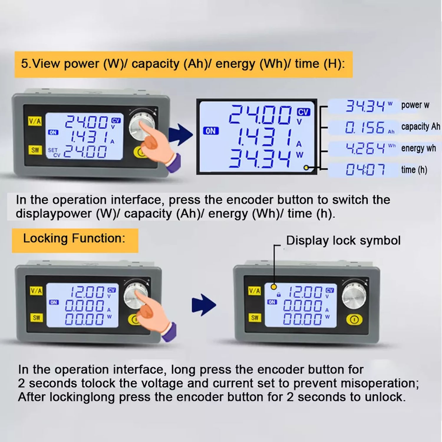 Adjustable Voltage DC Power Supply(0~30V 0~5A) For Dewalt 18V 20V Li-ion Battery