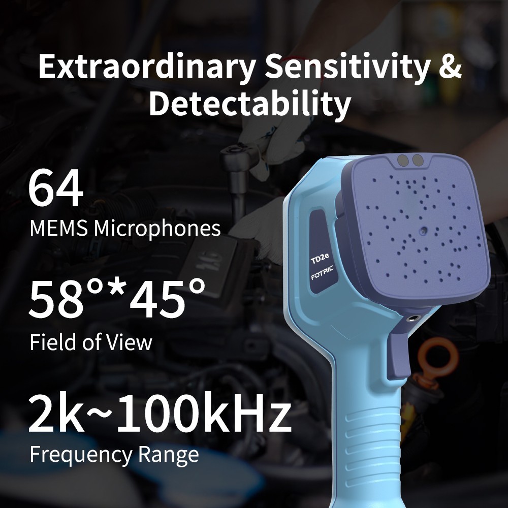 FOTRIC TD2e Acoustic Imaging Camera Gas Leak Detector PD Noise Source Locator