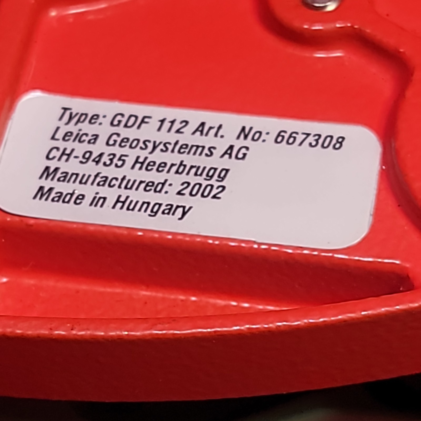 LEICA Geosystems GDF 112 Tribrach for Total Station survey 2002 Hungary