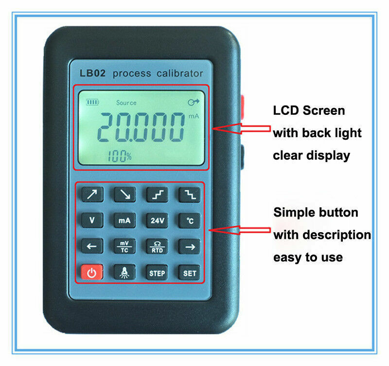 LB06/02 4-20mA Signal Generator/0-10V/mV/Thermocouple/Signal Source Calibrator