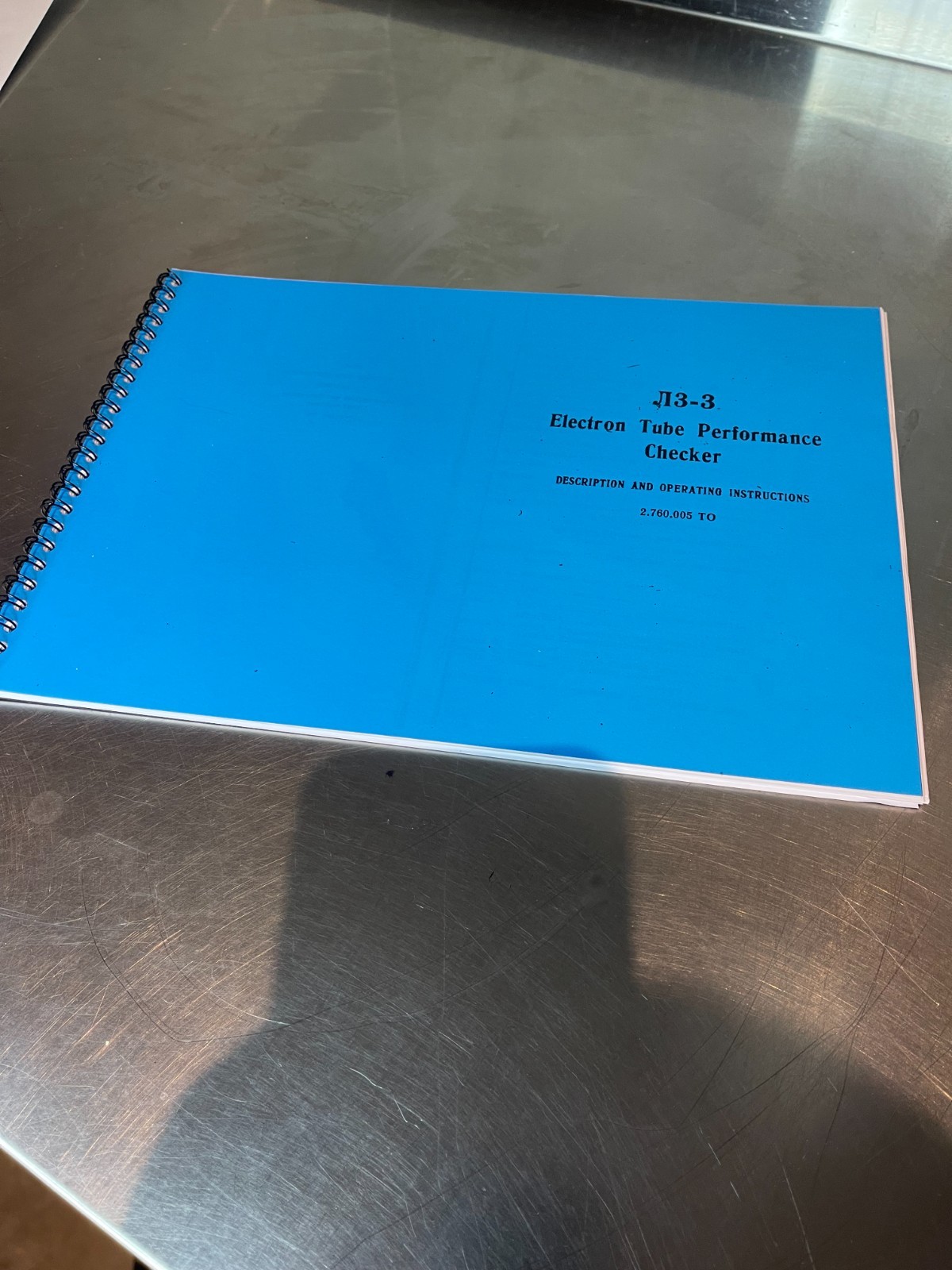 Kalibr L3-3 Electron Vacuum tube tester printed English Manuals + pdf file Cards