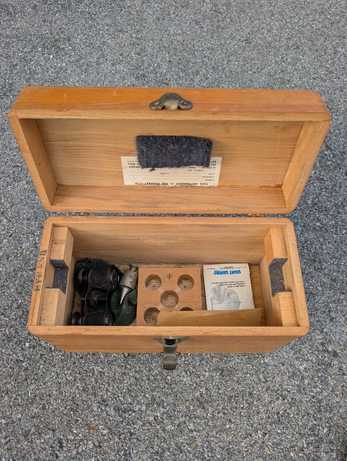 Vintage DAVID WHITE Surveyor Transit Level With Case Tripod Antique Brass