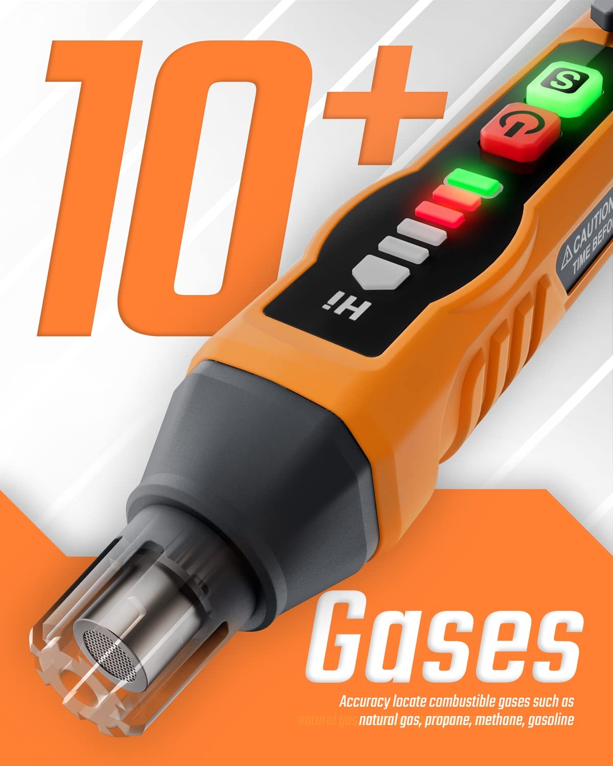 Gas Leak Detector with Alarm Portable Methane & Propane Sniffer – Orange