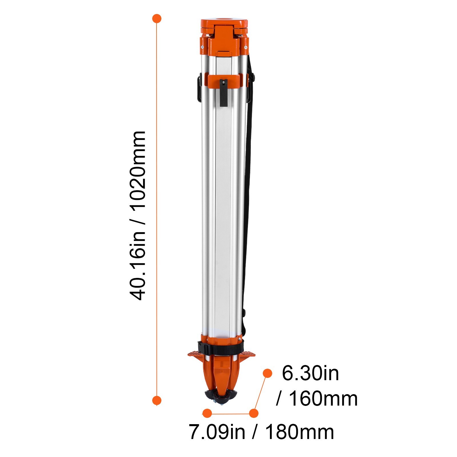 VEVOR Laser Level Tripod Stand 5/8″-11 Thread 16.53-65.55 in Height Adjustment