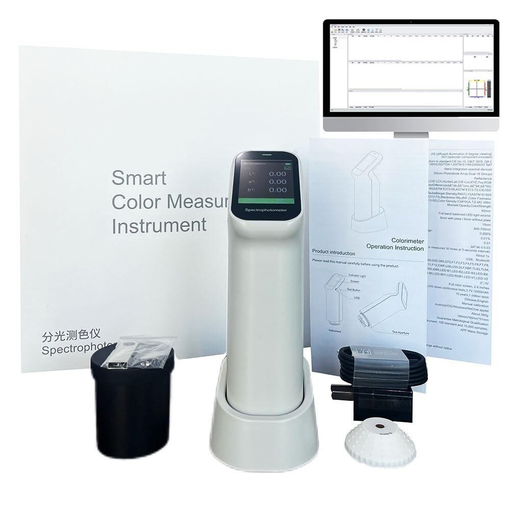 Digital Colorimeter Color Tester with Aperture 6mm Manual Calibration D/8 SCI