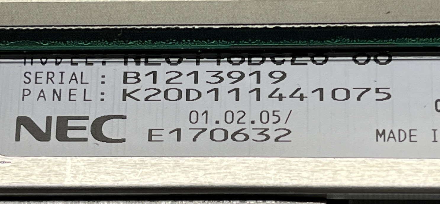 NEC NL0440DC20 TFT Color LCD 7” Screen, TP3030-S1 Touchscreen.