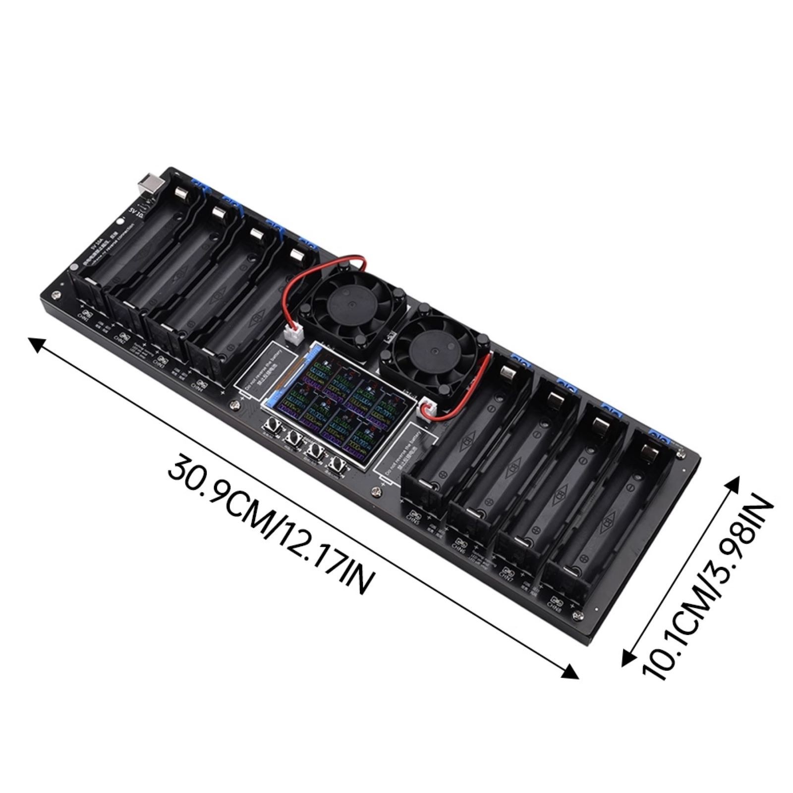 8CH 2.4in LCD Screen Internal Resistance Tester Charging Discharging DC