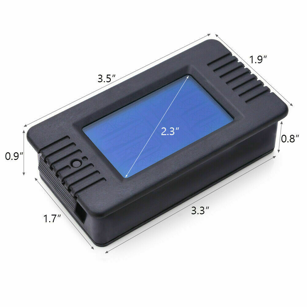 12v DC Battery Monitor 100A Shunt LCD Display Voltage Current Volt Meter Ammeter