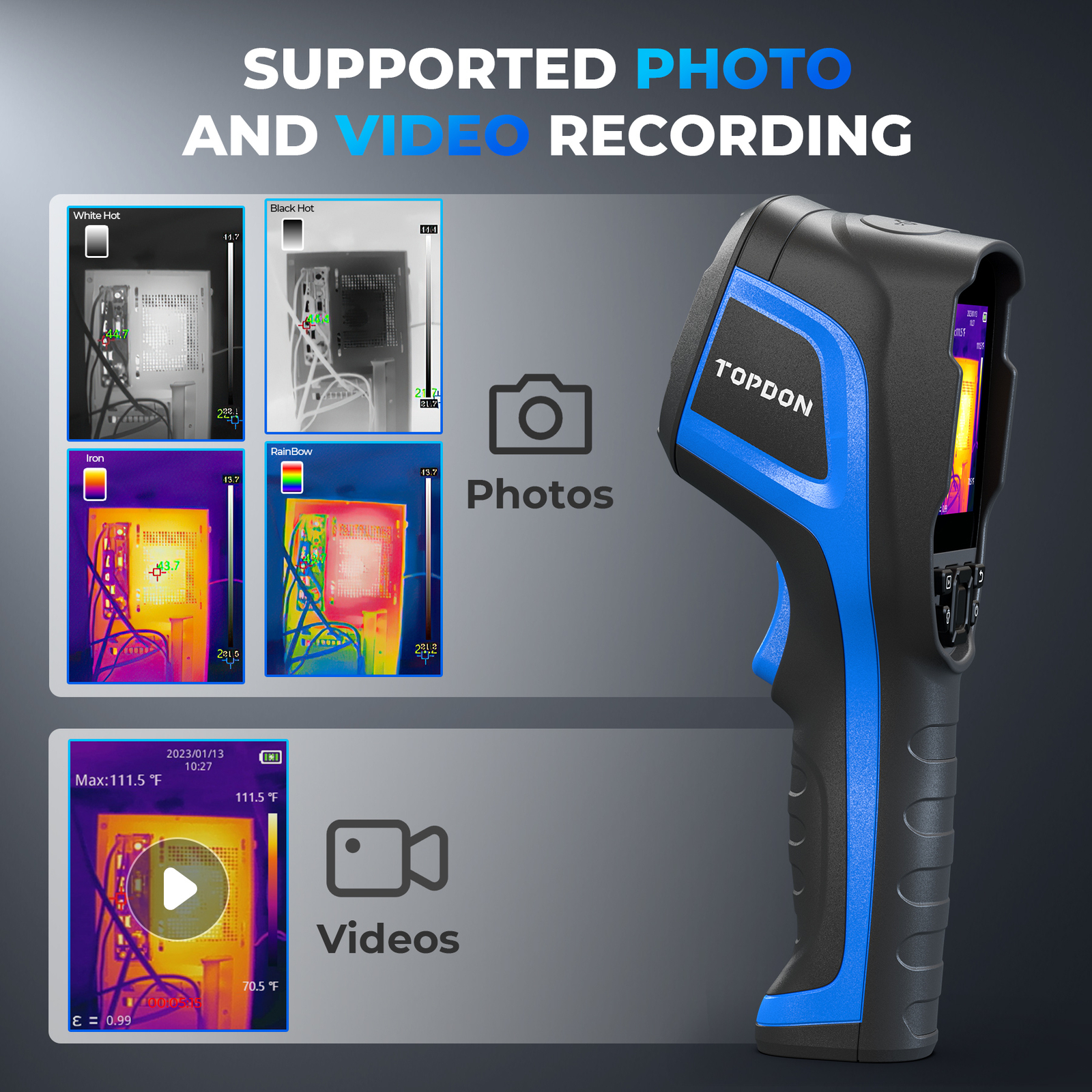Topdon Handheld Thermal Imager IR Infrared Imaging Camera With 2.4″ LCD Screen