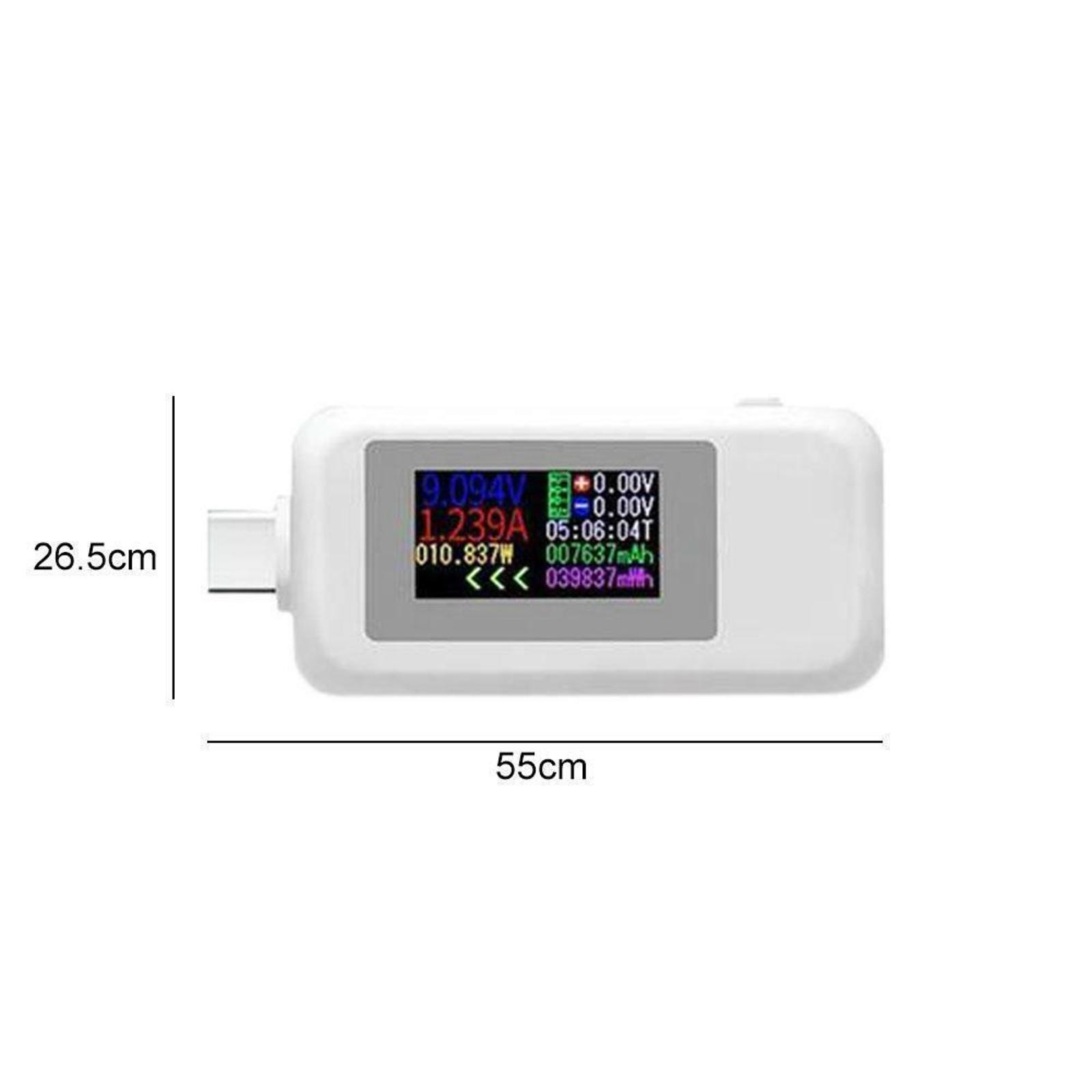 10 in 1 USB Type-C Power Tester Current 5A 4-30V Voltage Meter Timing Ammeter