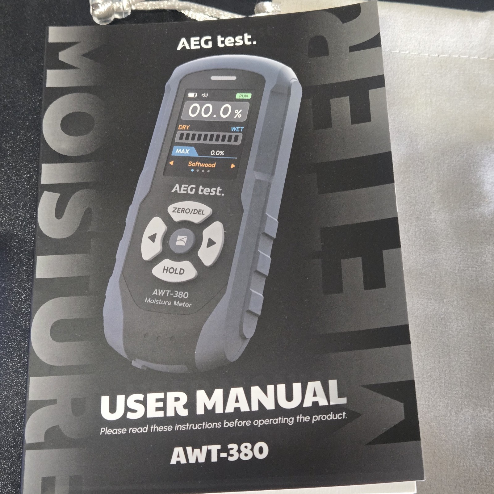 AWT-380 Rechargeable Pinless Moisture Meter for Wood, Drywall & Masonry, Wood…