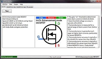 Atlas DCA75 Semiconductor Tester with Curve Tracing Capability on a PC,