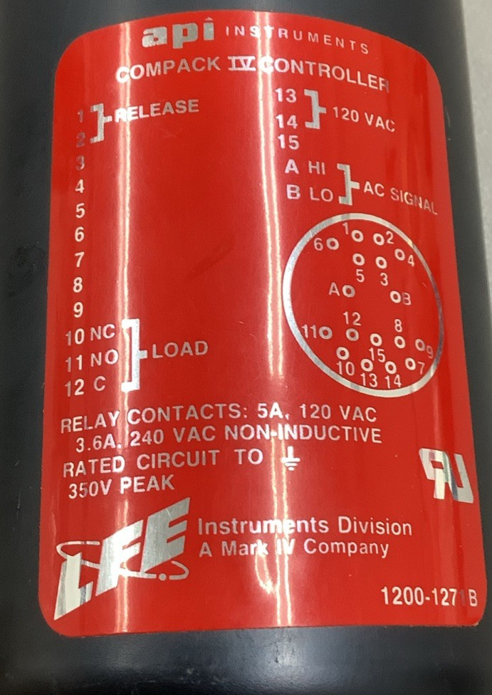 LFE API 38-2109-7502 Crompton Compack IV Controller 20A Ammeter (R7)