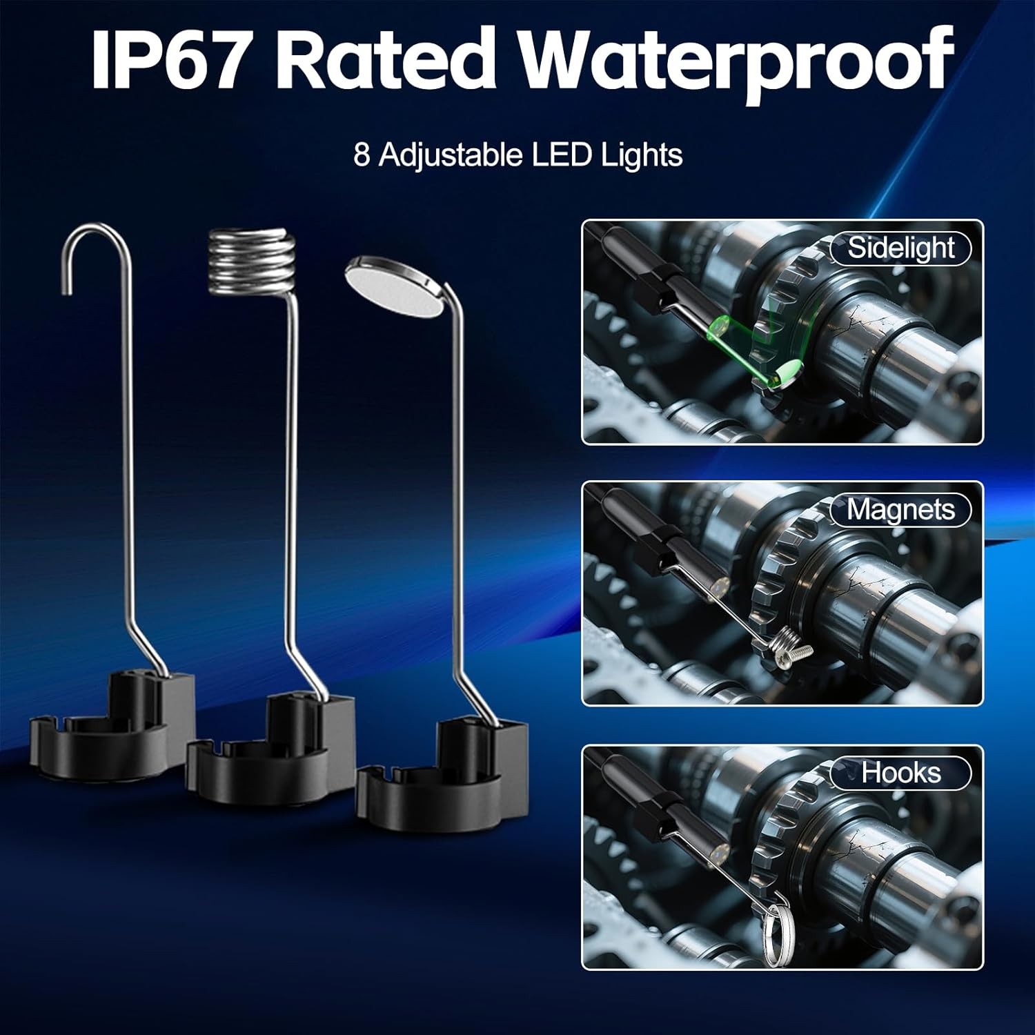 IP67 Waterproof Inspection Camera 4.3 Inch 1080P 8LED Light 1M Cable Industrial