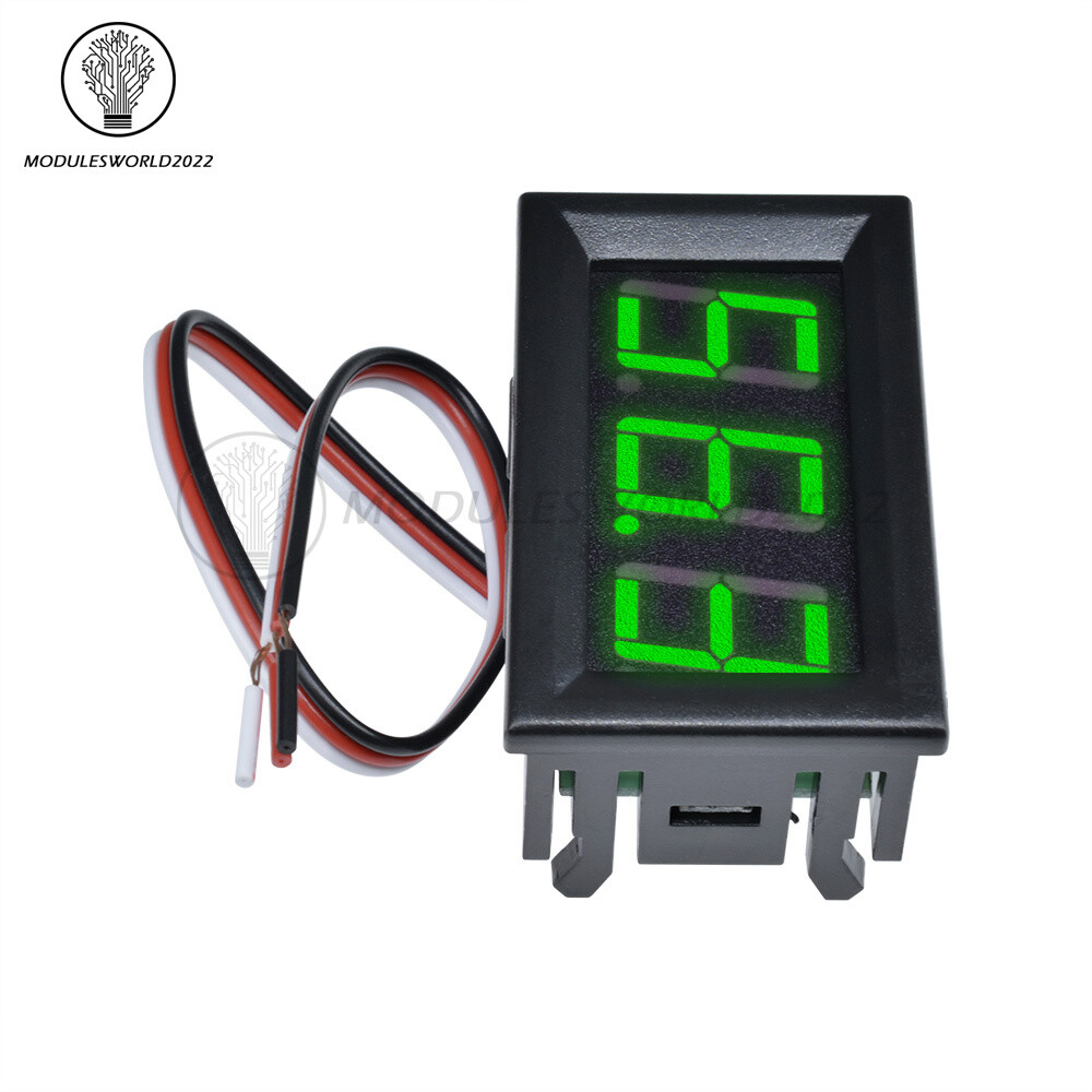 DC0V-100V Panel Meter Digital Voltmeter Three Wires 5Color 0.56 inch LED Display