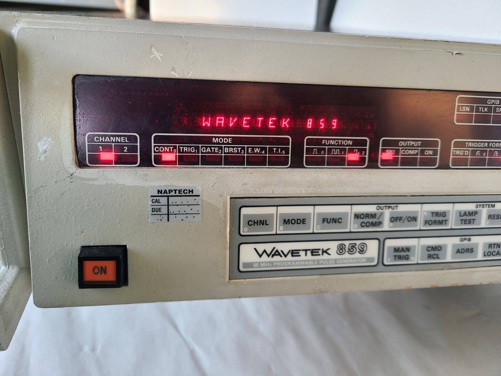 Wavetek 859 50mhz Programmable Pulse Generator, Powers Up, Untested