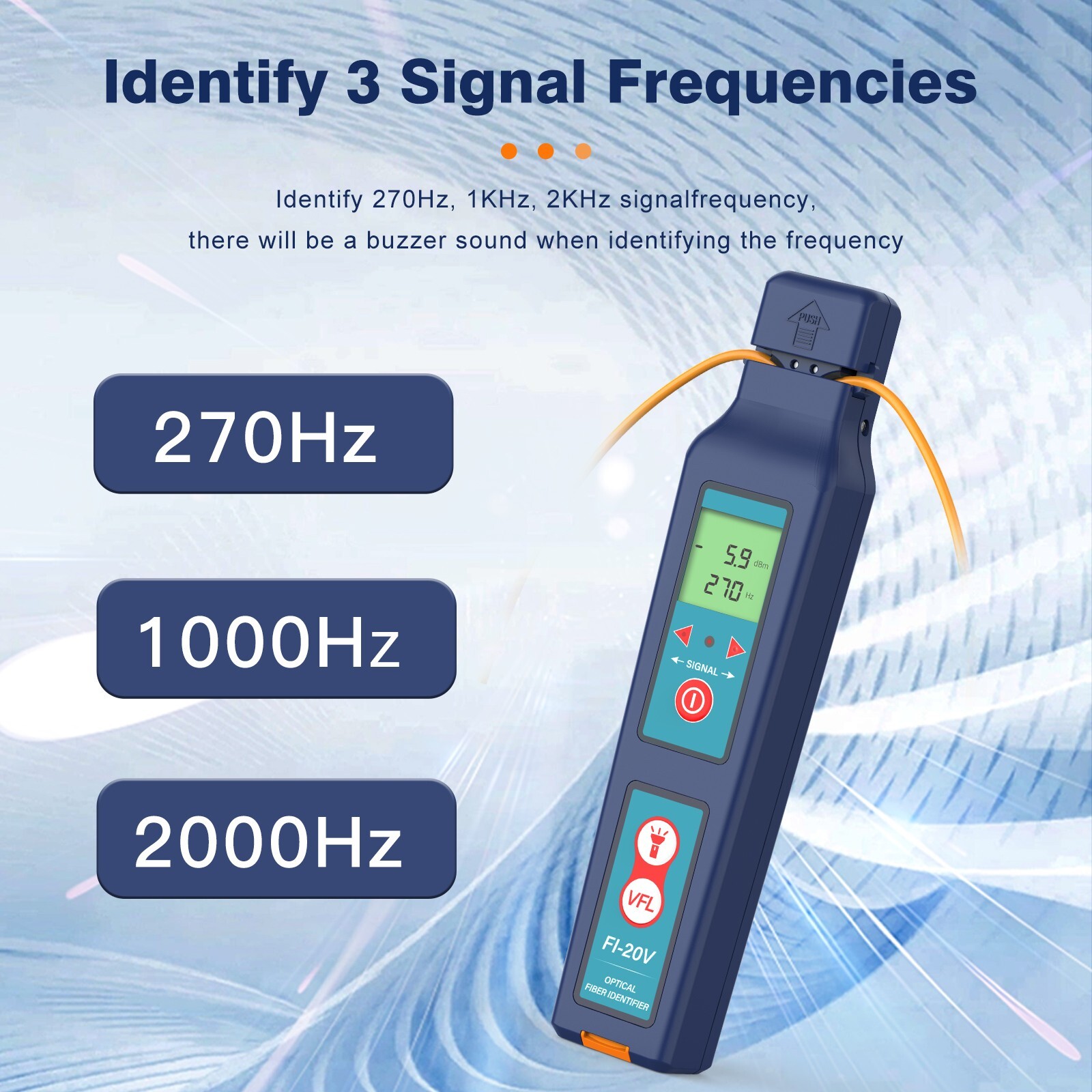 Komshine FI-20V Optical Fiber Identifier Fiber Fault Detector Fiber Cable Tester