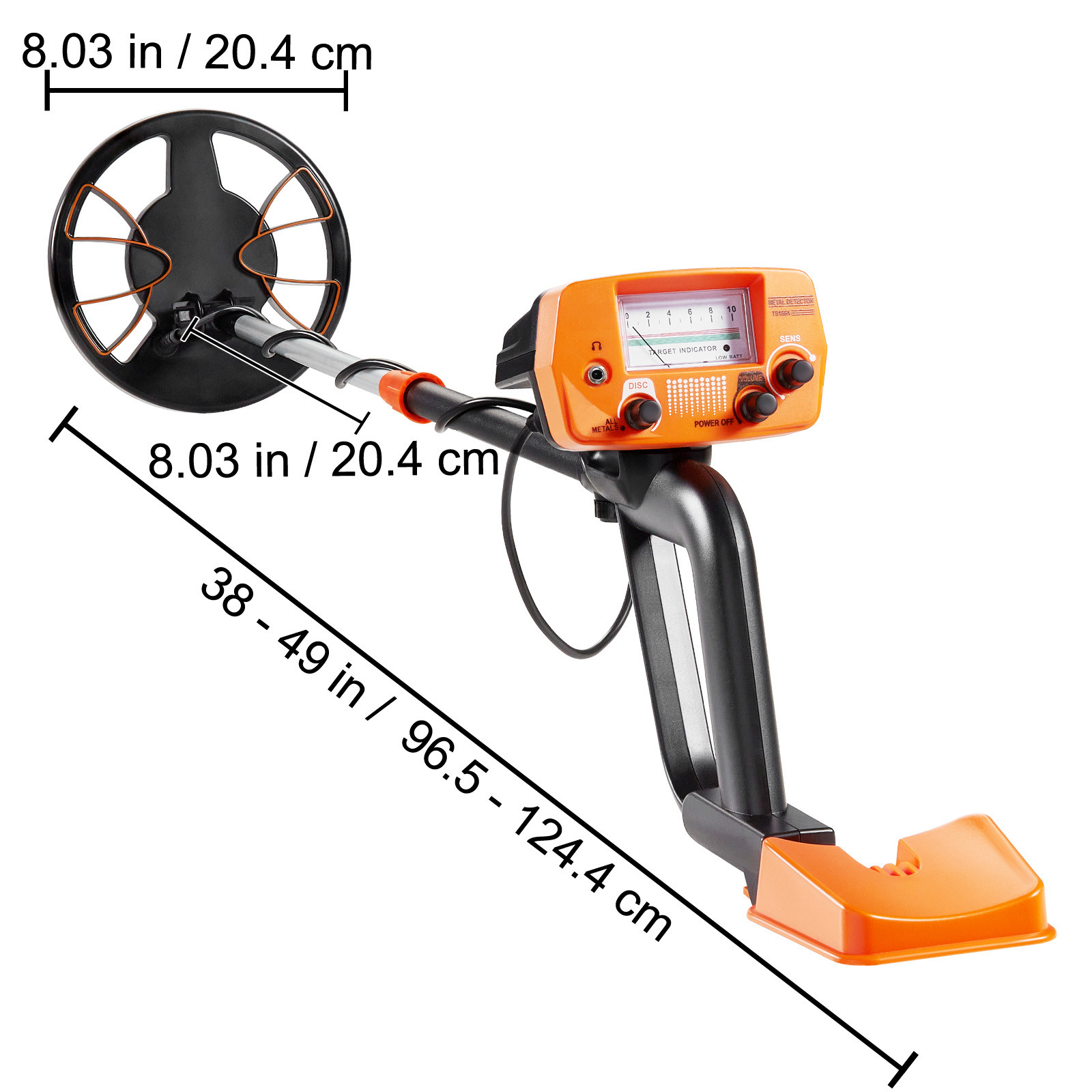 VEVOR Metal Detector for Adults Professional Gold Detector 8 in IP68 Waterproof