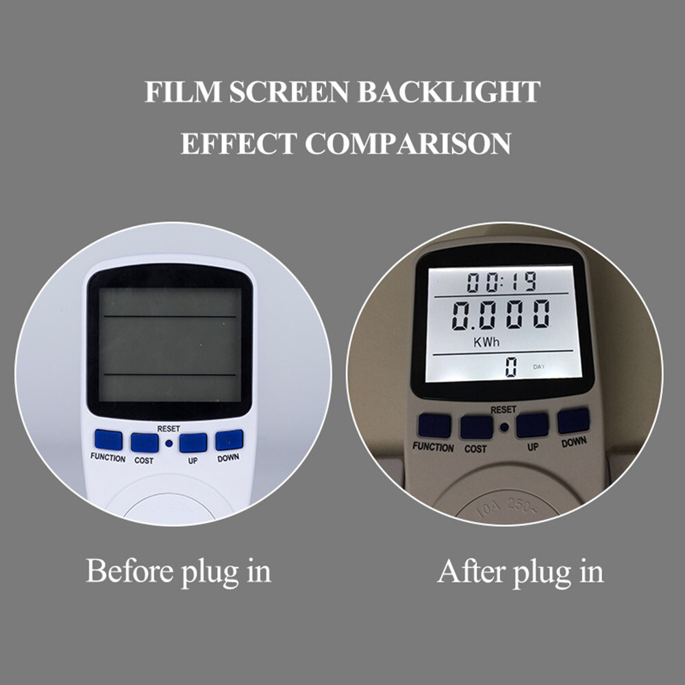 US Plug-in Electricity Power Usage Consumption Meter Energy Monitor LCD Digital