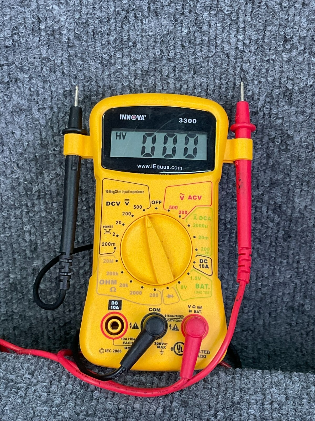 INNOVA 3300 Digital Multimeter Tester Continuity Voltage DMM 27002