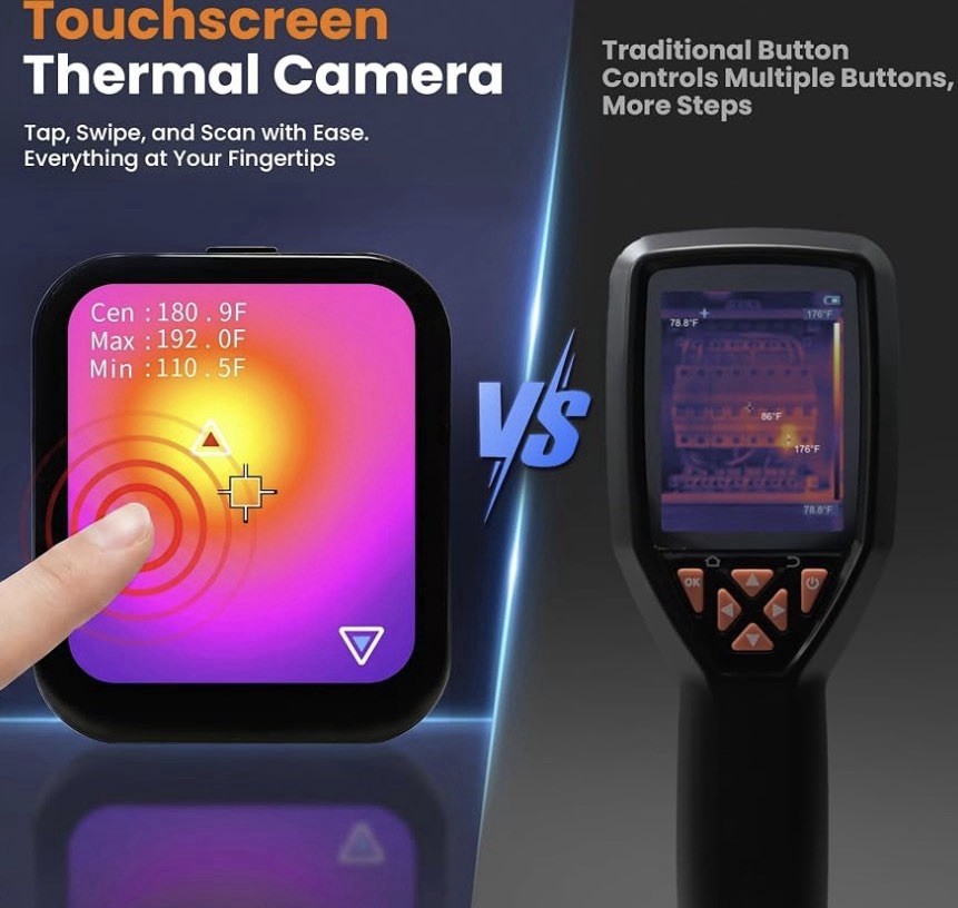 Mini Thermal Camera with Touchscreen, No App Required Small Infrared Imager f…