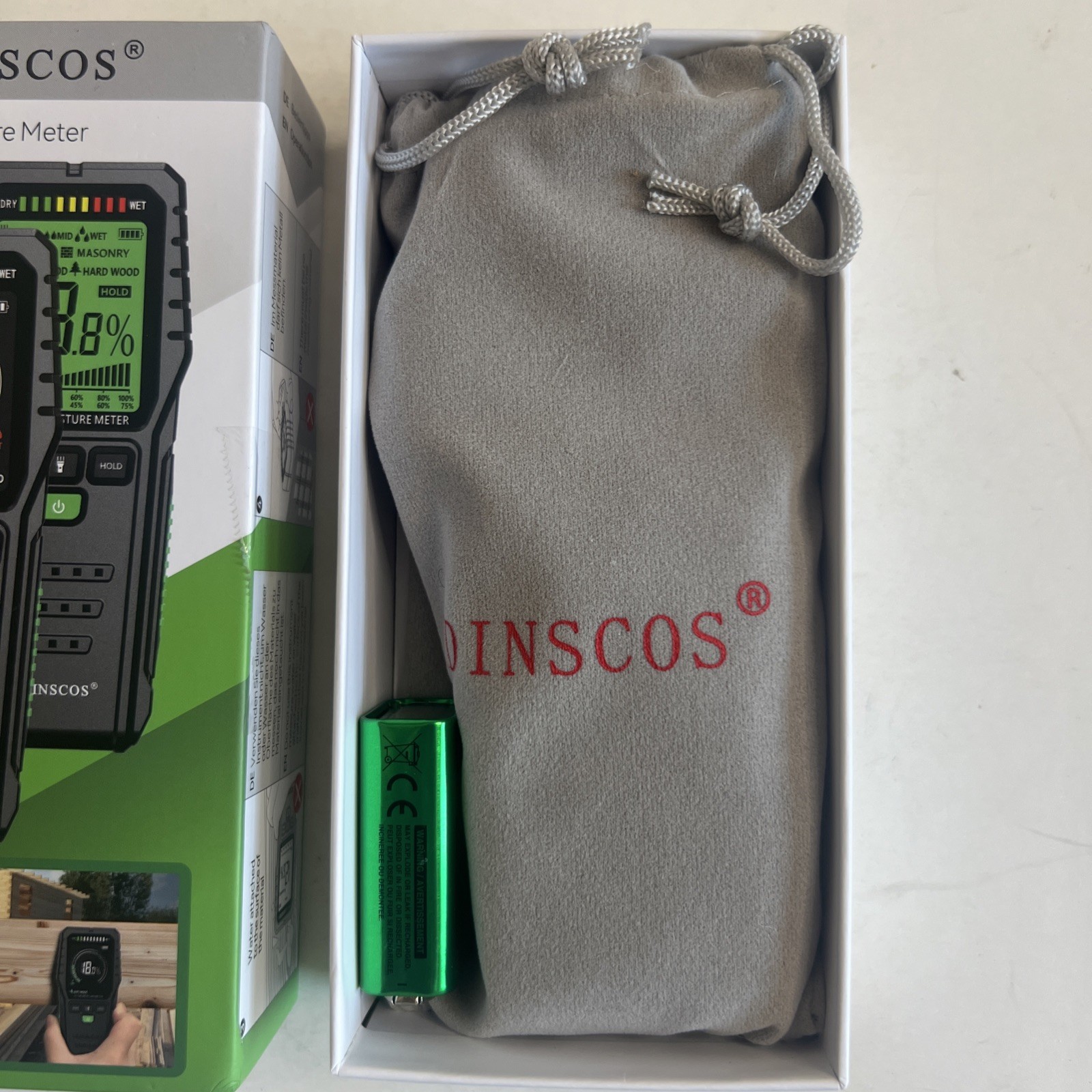 New RDINSCOS Digital Wood Moisture Meter Pinless Type