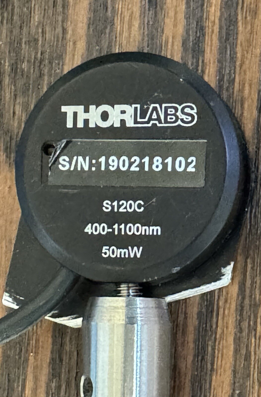 Thorlabs S120C Silicon Detector 400-1100nm 50mW