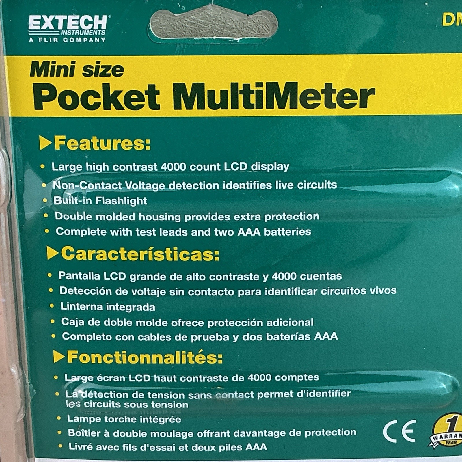 EXTECH INSTRUMENTS DM220 Mini Size Pocket Multi-Meter*NEW IN PACKAGING*FAST SHIP