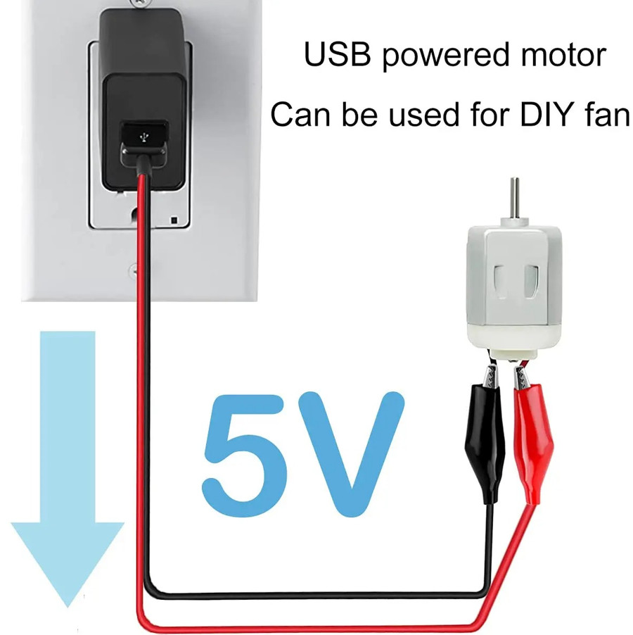 1pc USB to Alligator Clip Test Lead Cable Copper Power Connector – NEW
