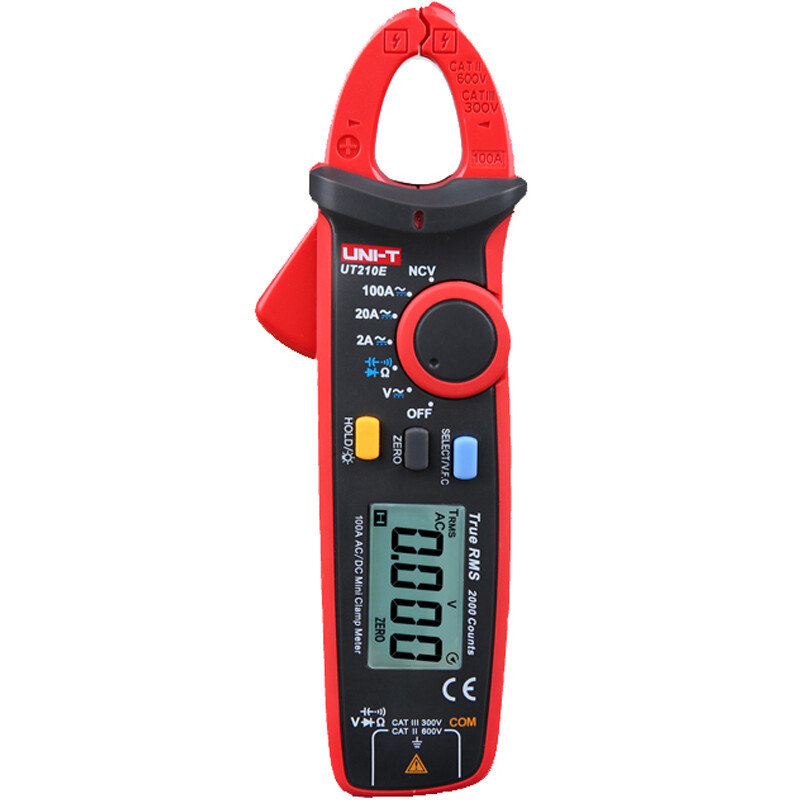 UNI-T UT210E Handheld Digital Clamp Meter True RMS AC/DC Voltage Current NCV