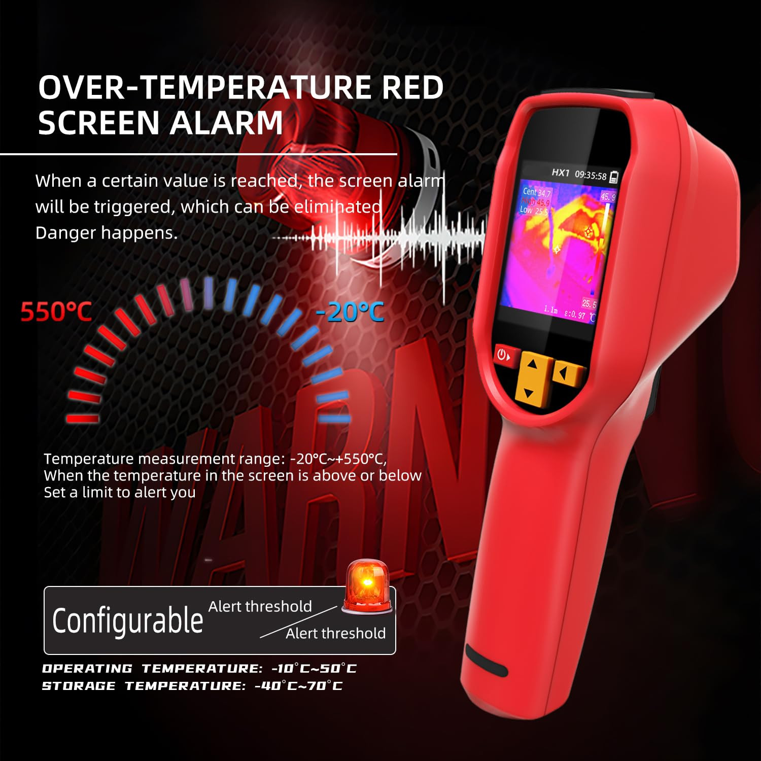 Thermal Imaging Camera, 240 * 240 Handheld Infrared Thermal Camera, 15 Color Pal