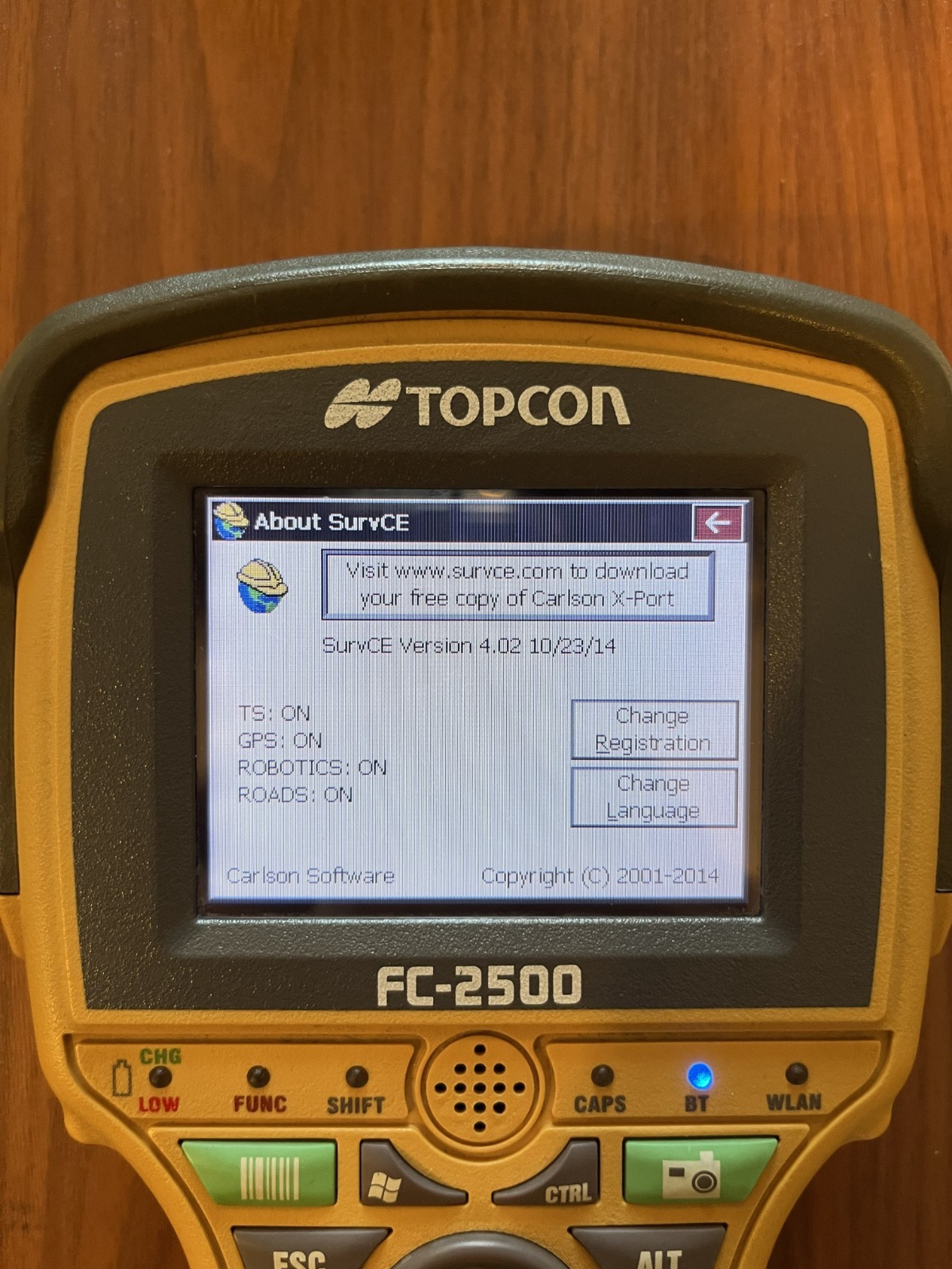 Topcon FC-2500 Data Collector | Unlocked SurvCE 4.02 & TopSurv 8