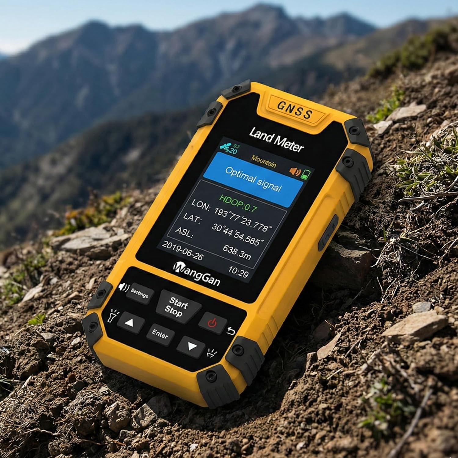 Handheld GPS Land Meter, High-Accuracy GNSS Surveying Equipment, IP65 Waterproof