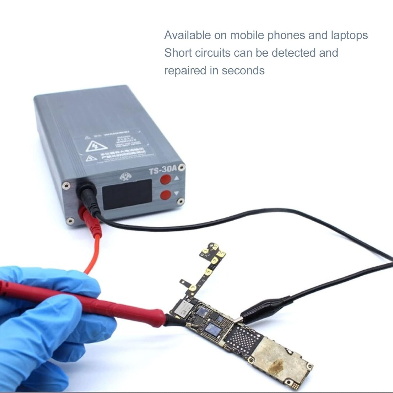 TS-30A Motherboard Repair Tool – Short Circuit Detector & Voltage Regulator