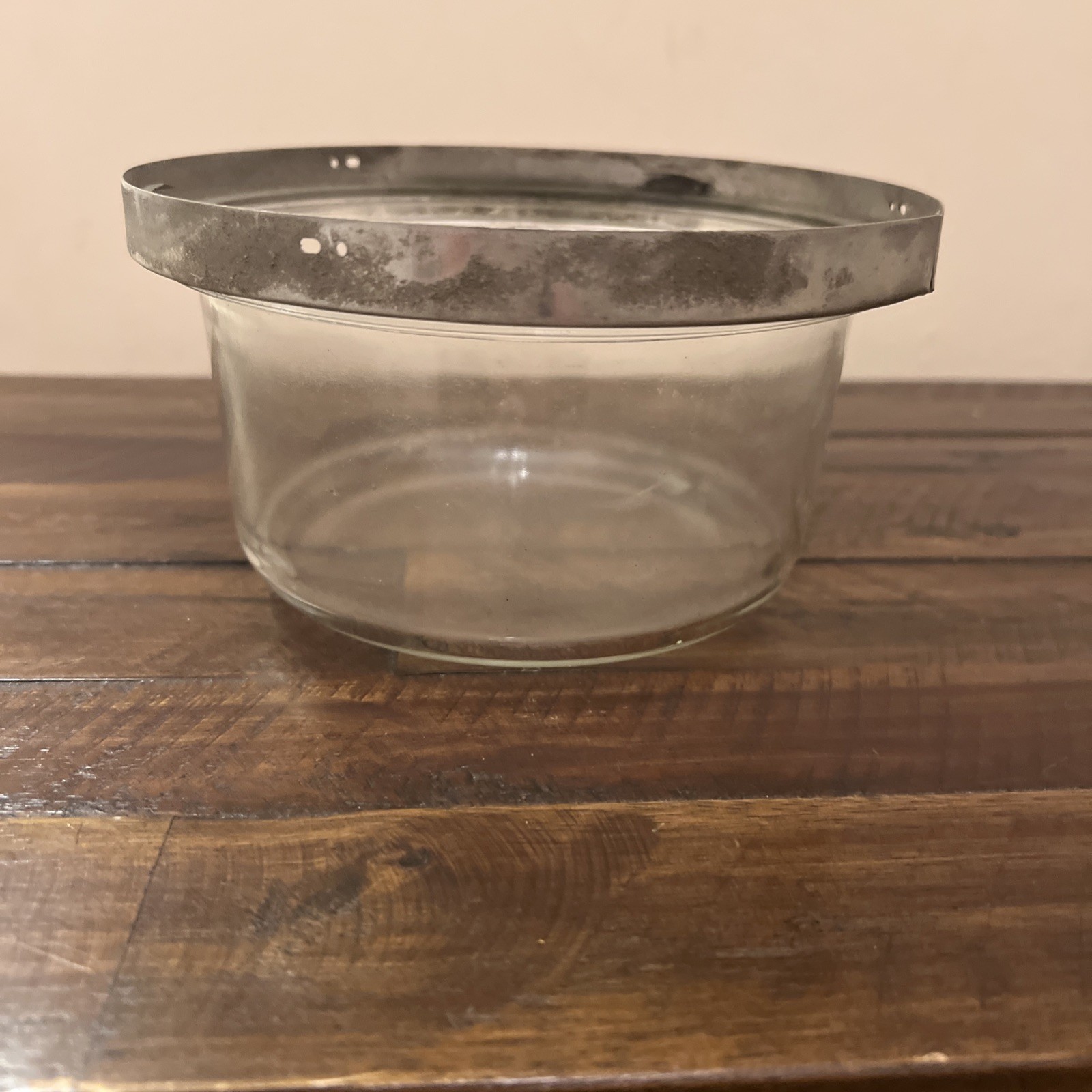Vintage Duncan Glass Electric Meter Cover For Repurposed Use Inside Rim Chip