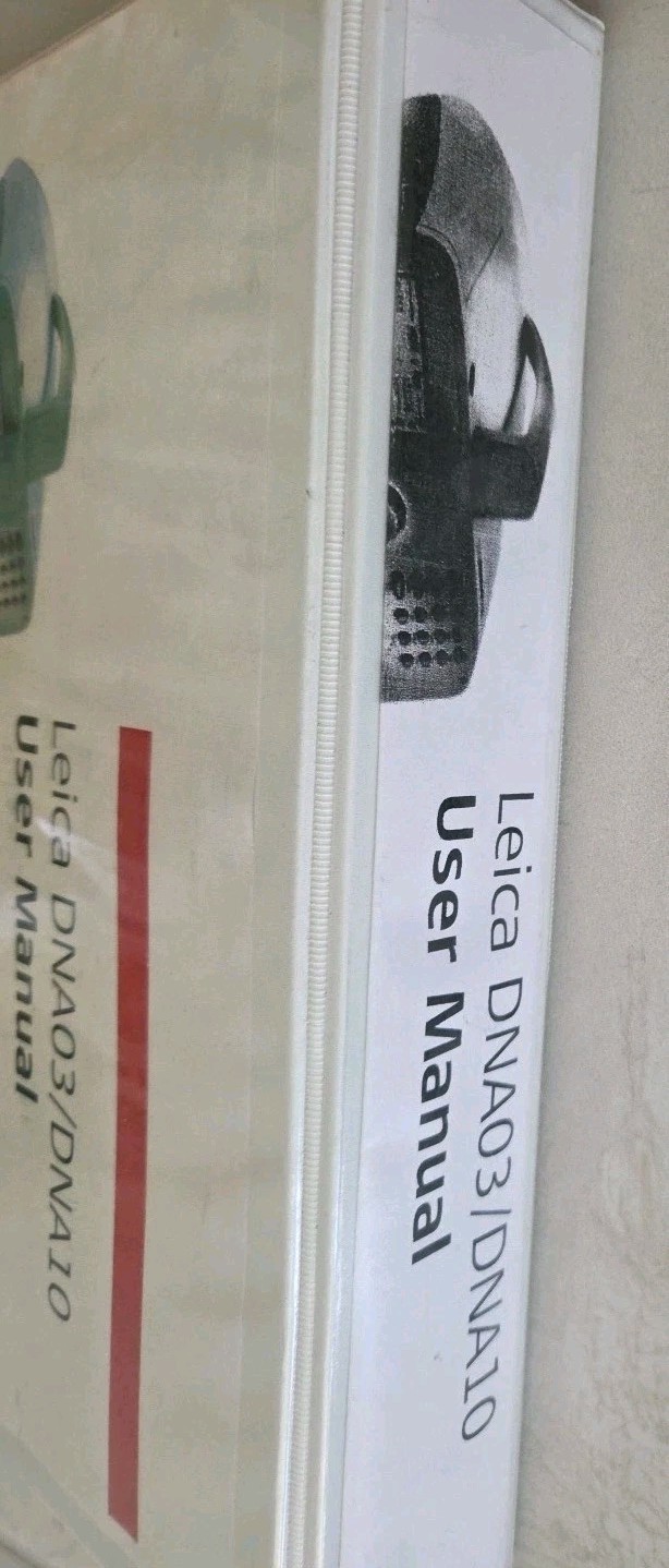 Leica GEOSYSTEMS DNA03/DNA10 USER MANUAL English Binder