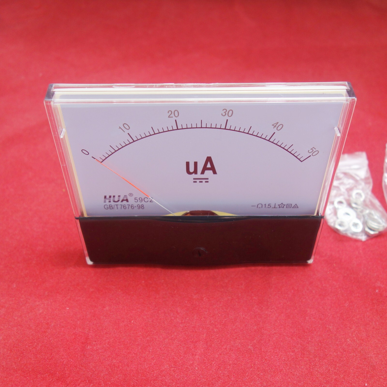 1PC DC 0-50uA Analog Ammeter Panel AMP Current Meter 100x120mm 59C2