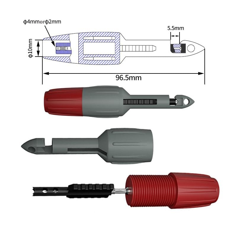 2pcs Wire Piercing Probe Kit, Insulation Puncture Wire Probe Piercing Clip Te…