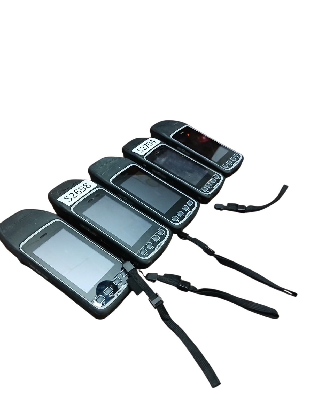 Lot of 5 Trimble Juno T41/5 GPS Handhelds FOR PARTS Repair No Power + ACCESSORY