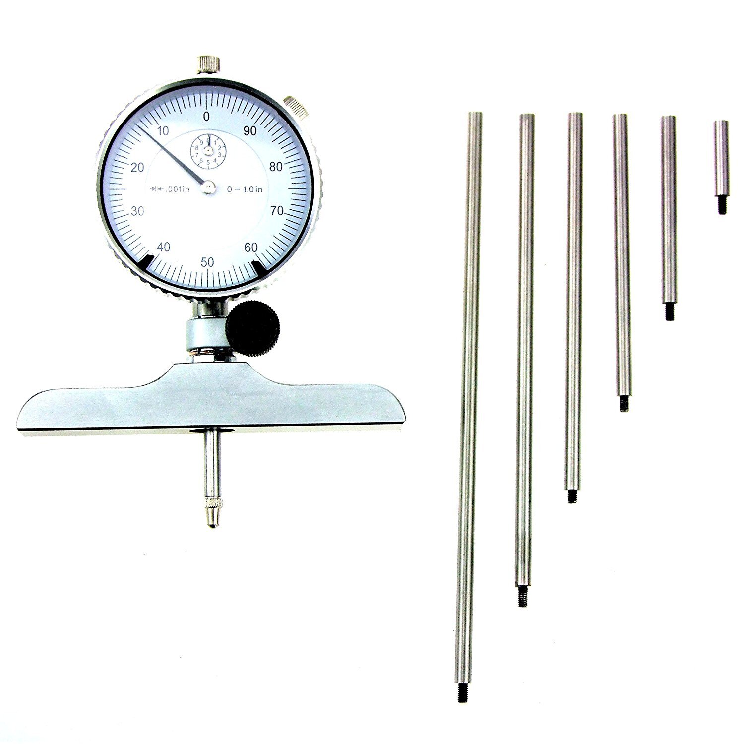 HFS(R) 0 – 22″ X .001″ Dial Indicator Depth Gauge Set Hardened